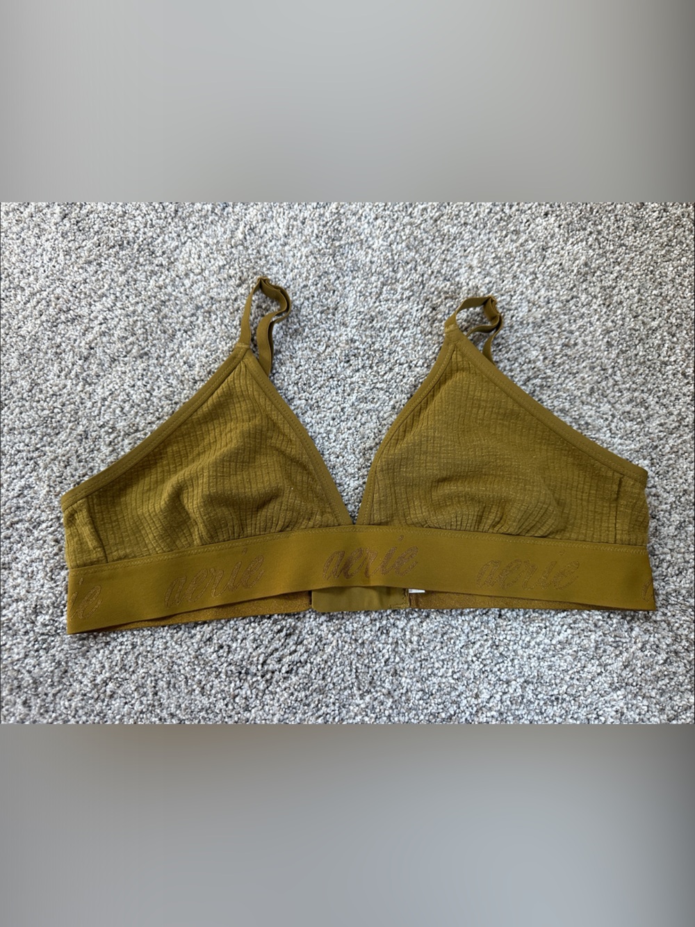 aerie Olive Green Wireless Triangle Bralette